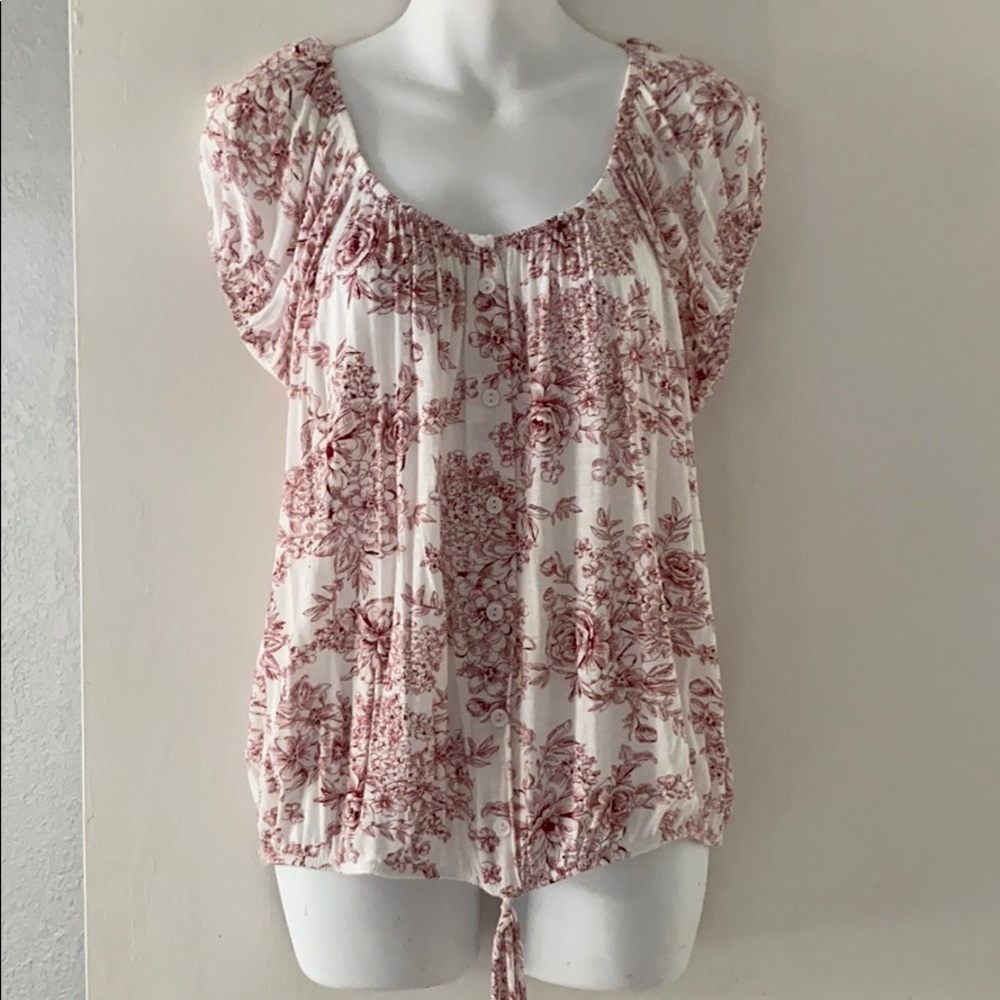 A white and red blouse